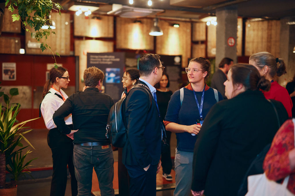 People standing together at an event
